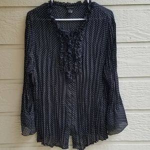 NWOT Sunny Taylor polka dot blouse size 2X